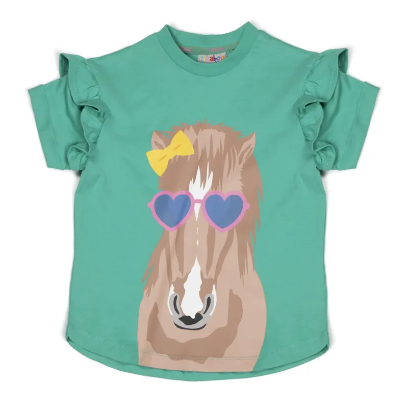 Shires Children's Tikaboo Frill T-Shirt - Aqua