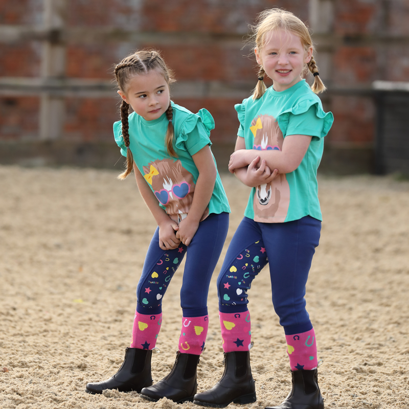 Shires Children's Tikaboo Frill T-Shirt - Aqua-2