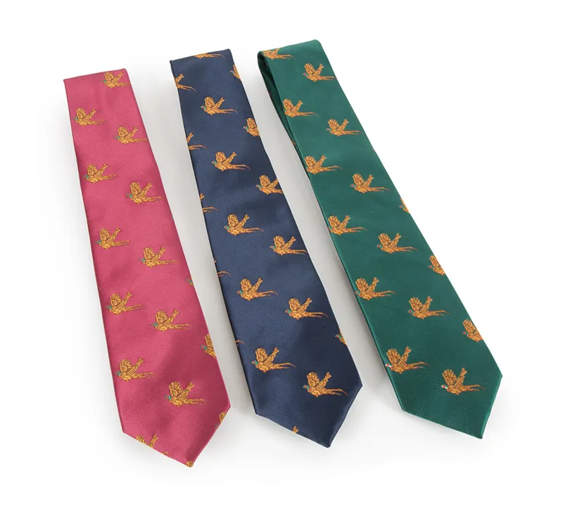 Shires Show Tie Green Pheasants - Green
