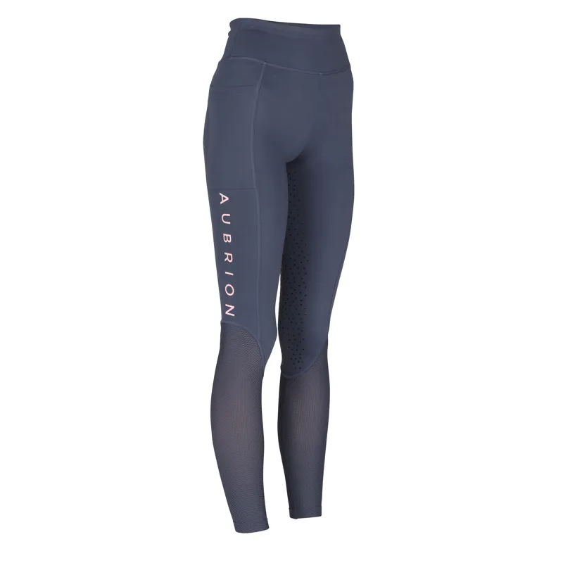 Aubrion Rhythm Mesh Riding Tights - Navy