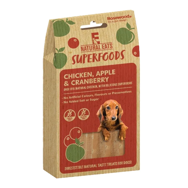 Rosewood Chicken Apple And Cranberry Dog Treats - 80g