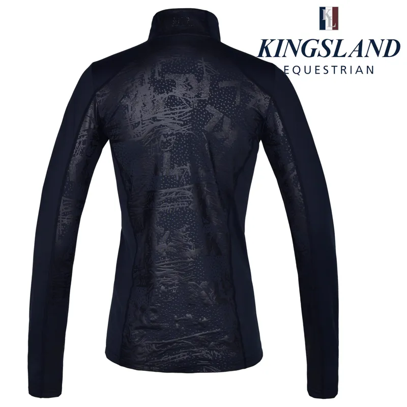 Kingsland KLmaya Ladies Printed Training Shirt With 1/2 Zip - Black-1