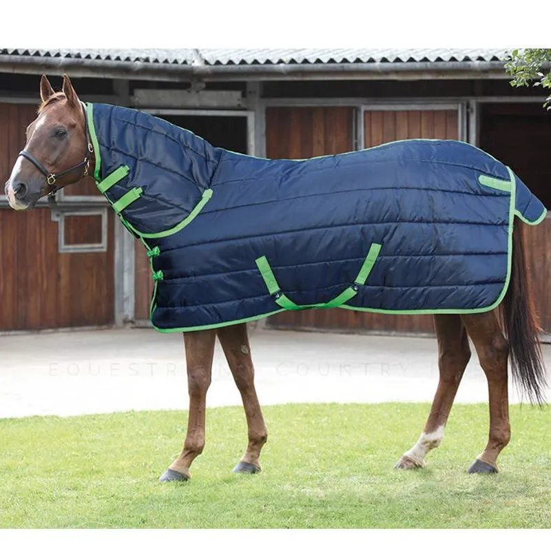 Shires Tempest 200g Combo Stable Rug Black/Green