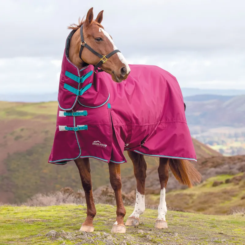 Shires Highlander Original 300 Turnout Combo Rug - Raspberry 