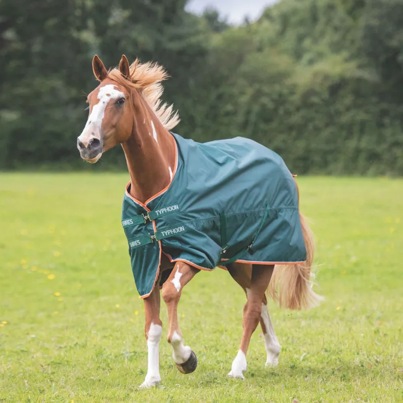 Shires Typhoon Lite Turnout Rug - Green