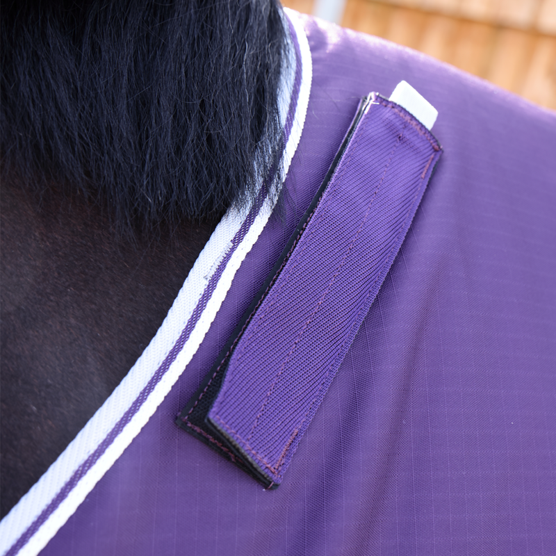 Shires Highlander Original 100 Turnout Rug and Neck Set - Plum-7