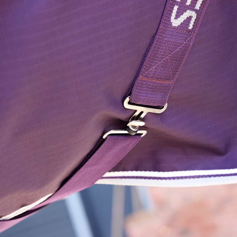 Shires Highlander Original 100 Turnout Rug and Neck Set - Plum-2