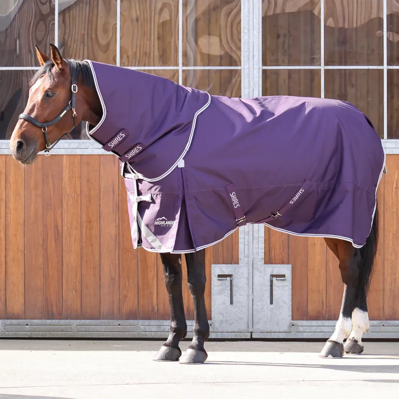 Shires Highlander Original 100 Turnout Rug and Neck Set - Plum