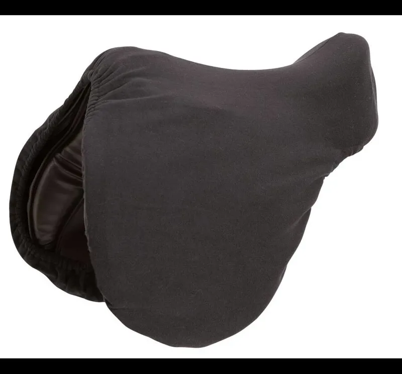 Shires One Size Fleece Saddle Cover In Black
