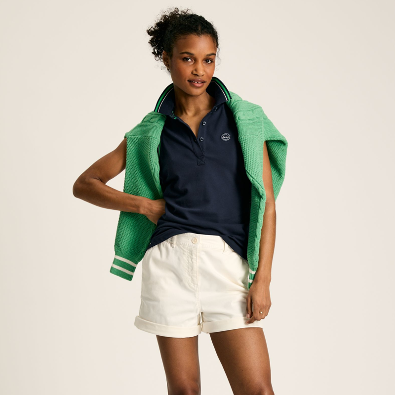 Joules Ladies Rally Sleeveless Polo Shirt - French Navy-2