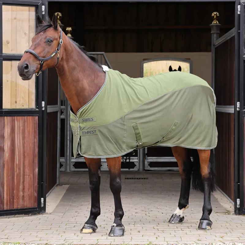 Shires Tempest Original Fleece Mesh Cooler Rug - Khaki