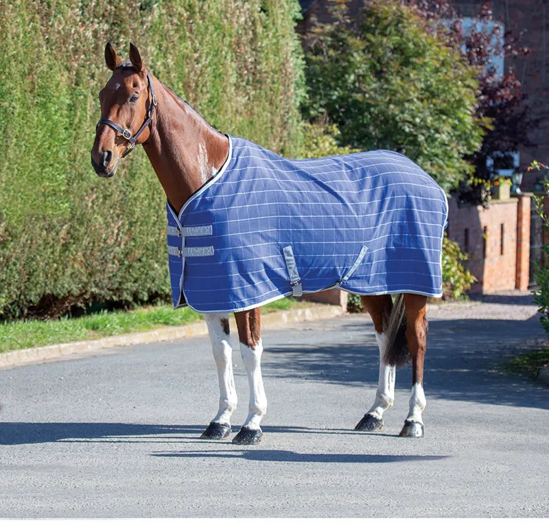 Shires Tempest Original Stable Sheet - Blue/Check