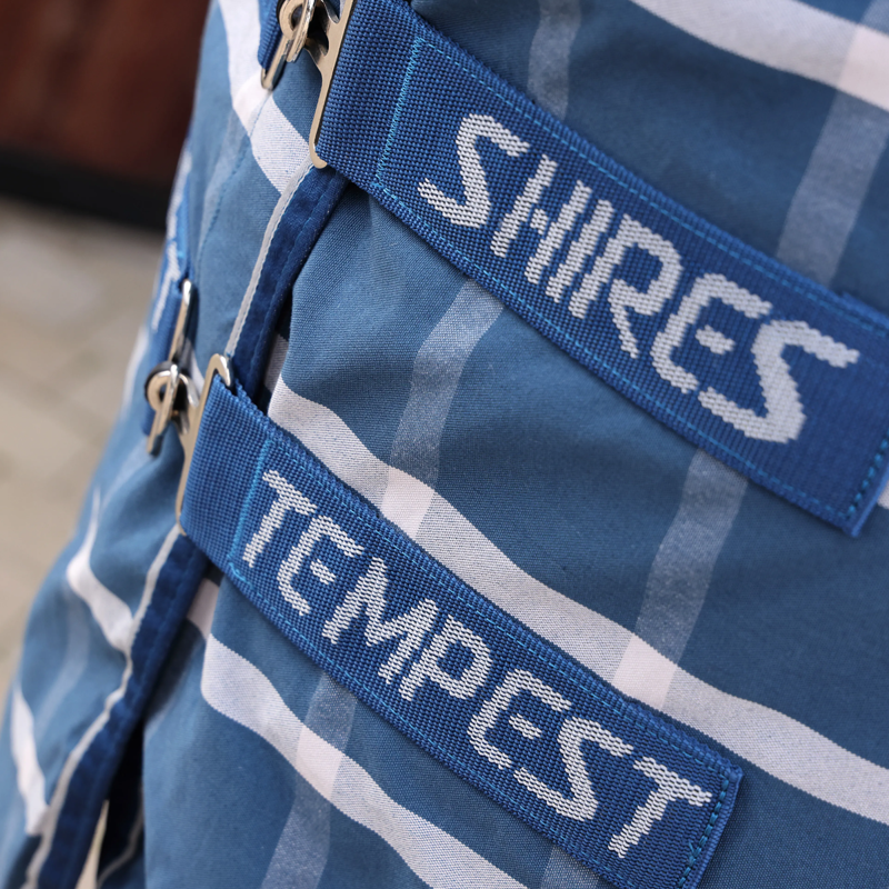 Shires Tempest Original Stable Sheet -Teal Check-1