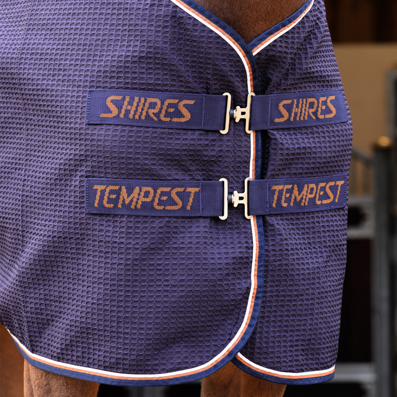Shires Tempest Original Waffle Rug - Navy-1