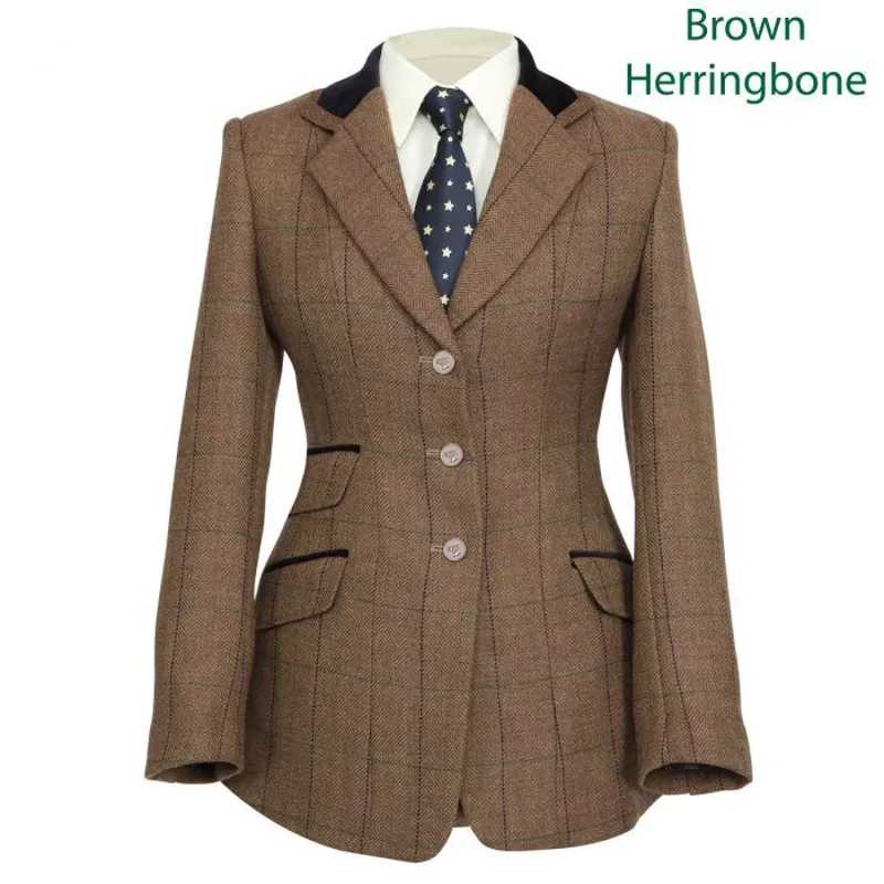 Shires Childrens Huntingdon Jacket 9548 - Brown Herringbone