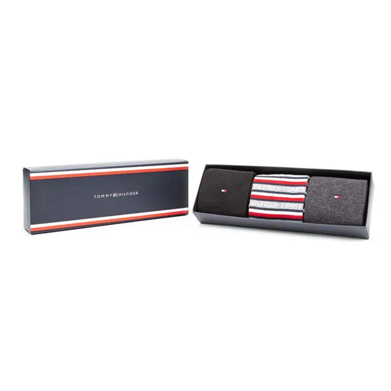 Tommy Hilfiger 3 Pack Gift Box Socks - Black - UK 6-8