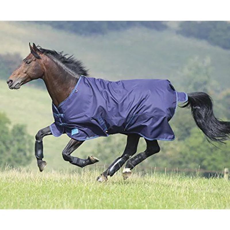 Shires Tempest Plus 200g Turnout Rug - Navy/Turquoise