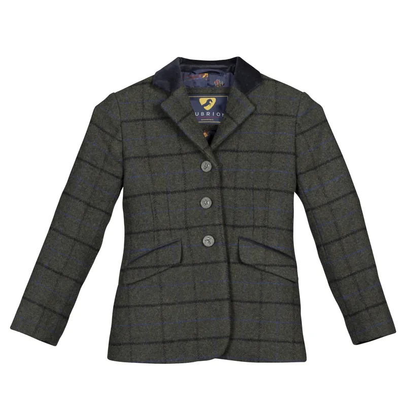 Aubrion Child's Saratoga Jacket - Dark Green/Check
