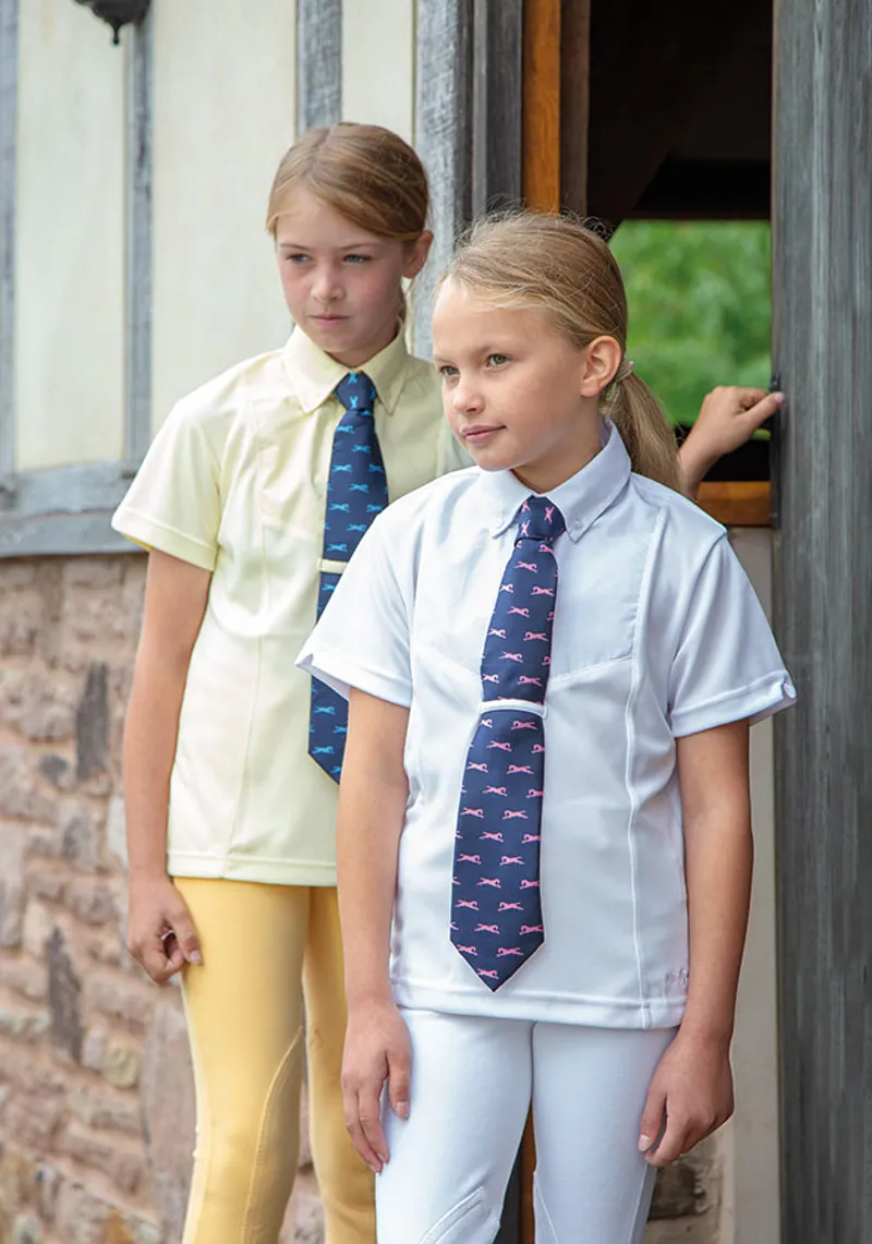 Shires Maids SS Tie Show Shirt 9997 - Yellow