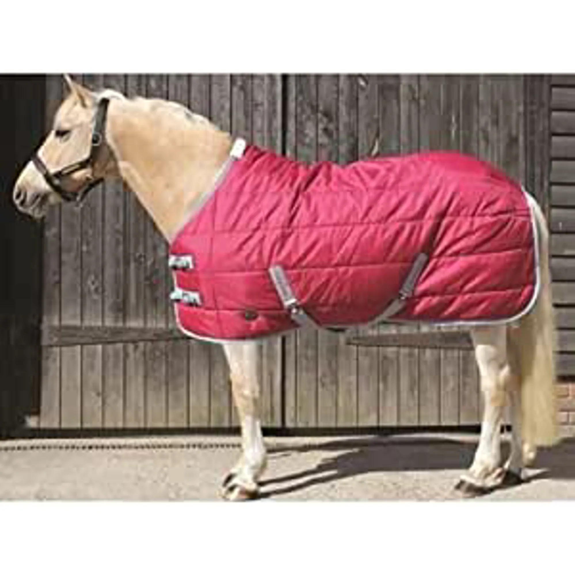BOW & ARROW EQUESTRIAN Horse Stable Fleece Rug – Mediumweight 250g, Winter Standard Neck, Grey Check