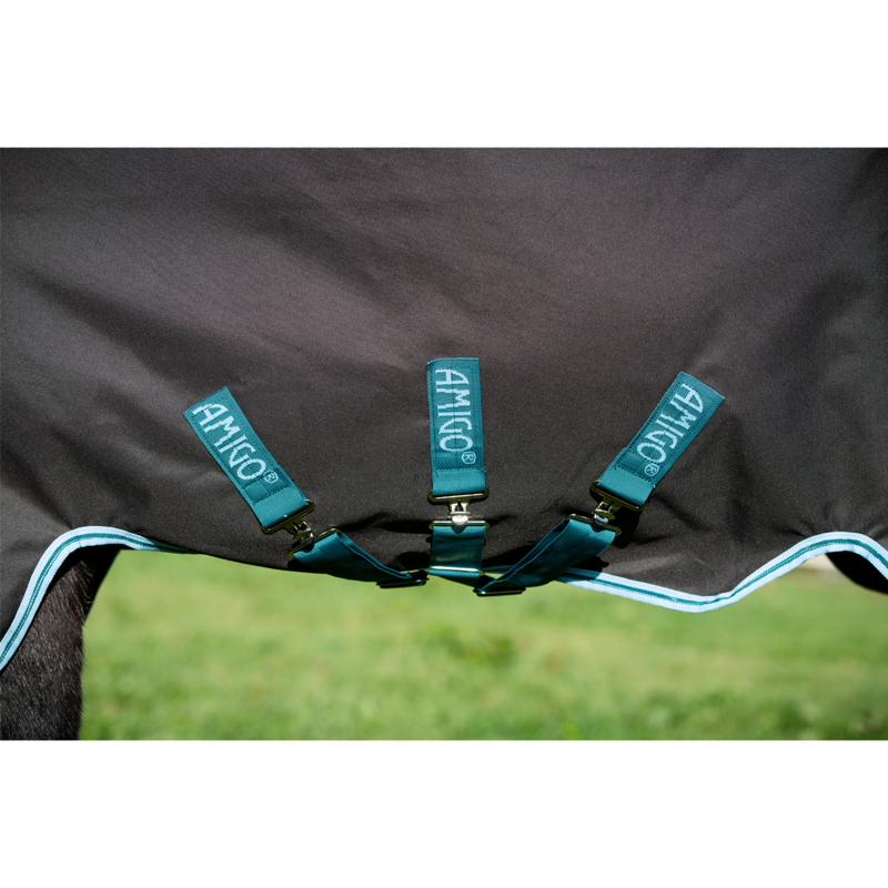 Horseware Amigo Bravo 12 Plus Disc Front 0g Turnout Rug - Excalibur/Aqua/Turquoise-3