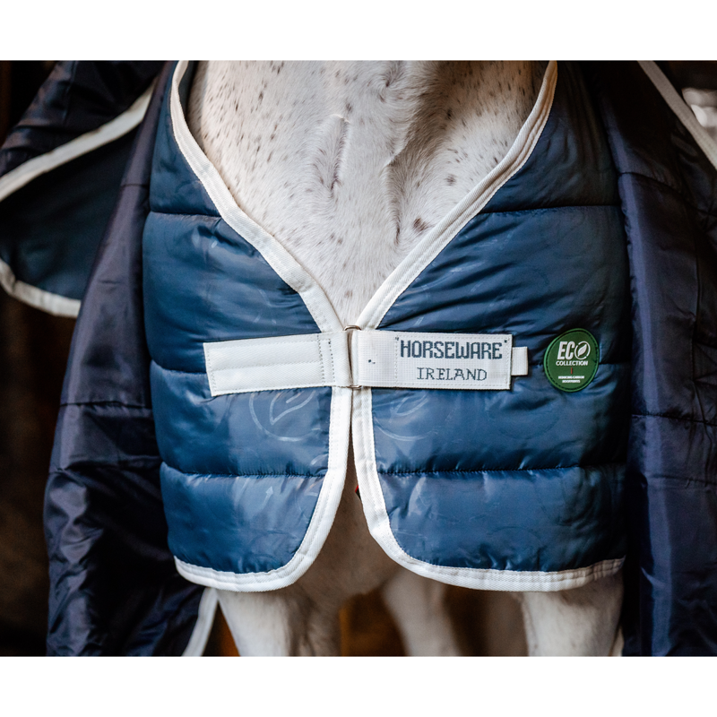 Horseware AmECO 100g Liner - Teal Eco Print/Grey-3