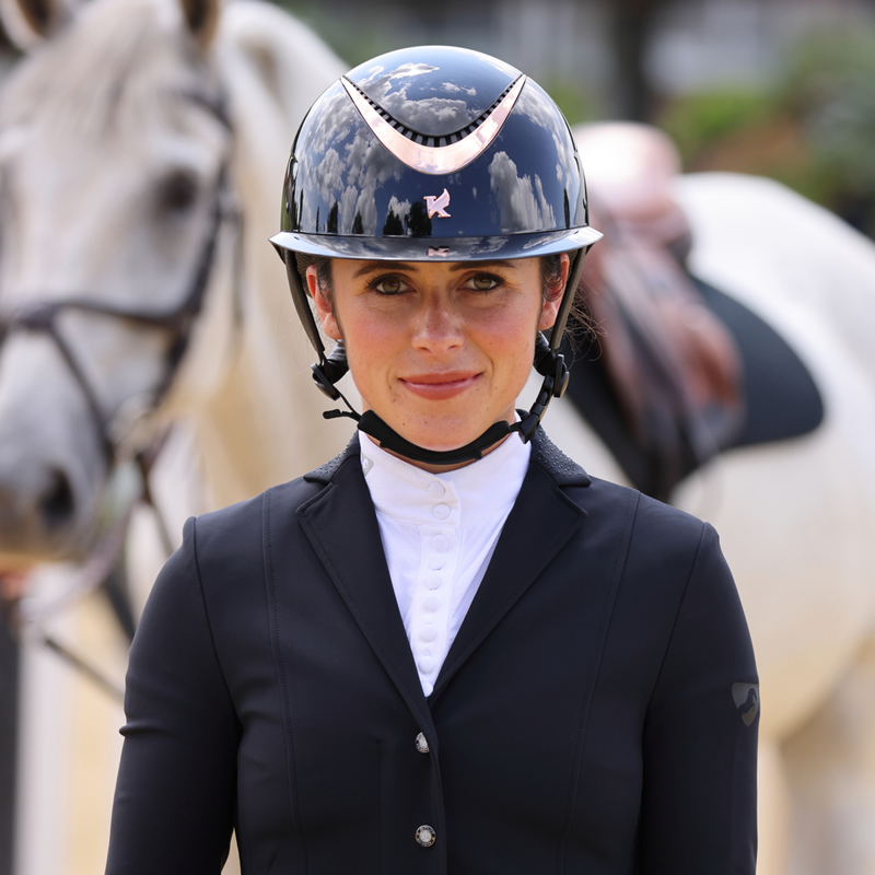 Shires Karben Alina Ellipse Riding Hat - Black/Rose Gold-5