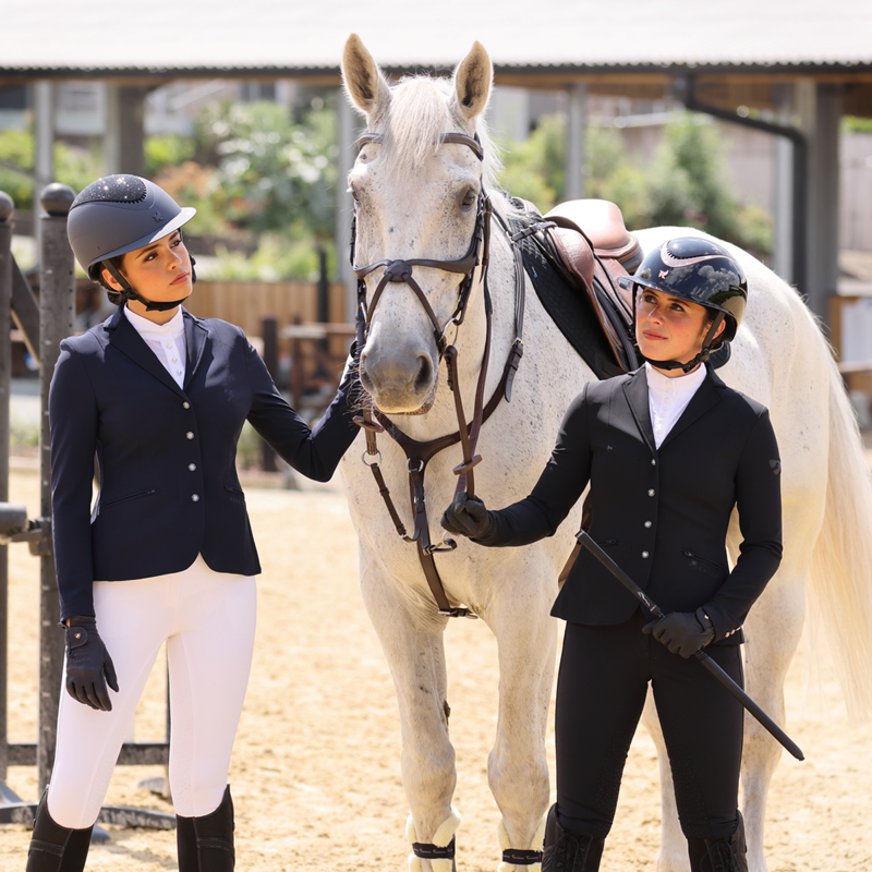 Shires Karben Alina Ellipse Riding Hat - Navy/Rose Gold-4