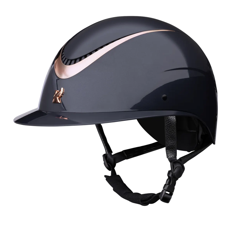 Shires Karben Alina Ellipse Riding Hat - Navy/Rose Gold-2