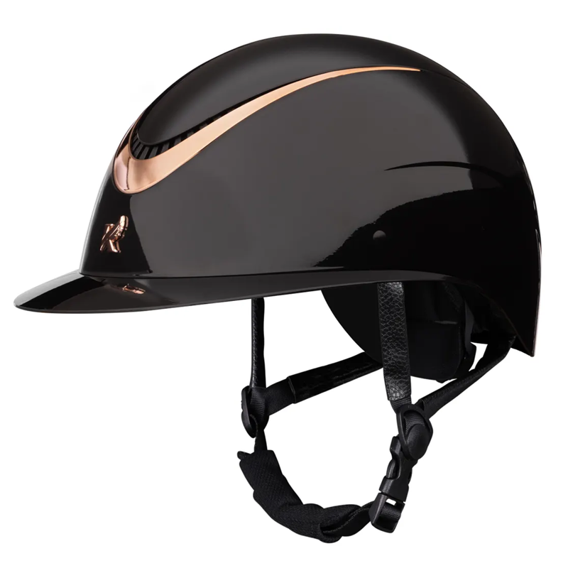 Shires Karben Alina Ellipse Riding Hat - Black/Rose Gold-2
