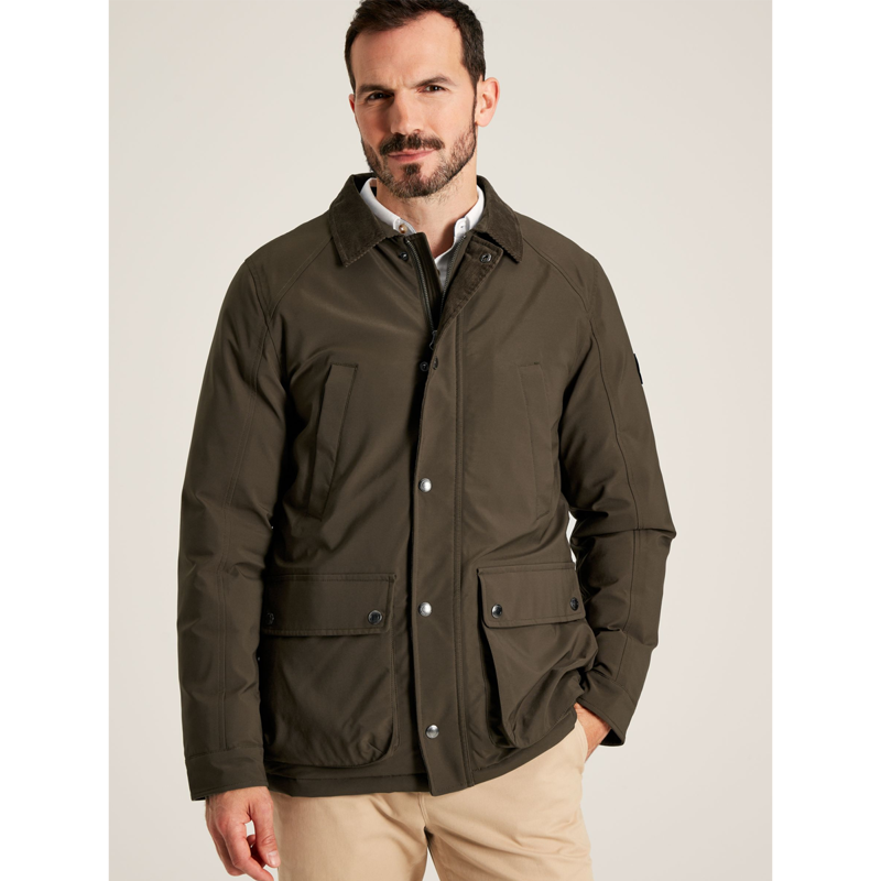 Joules Men's Arbury Waterproof with Padded Lining Coat - Brown-1