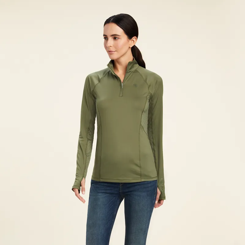 Ariat Women's Lowell 2.0 1/4 Zip Baselayer - Four Leaf Clover 