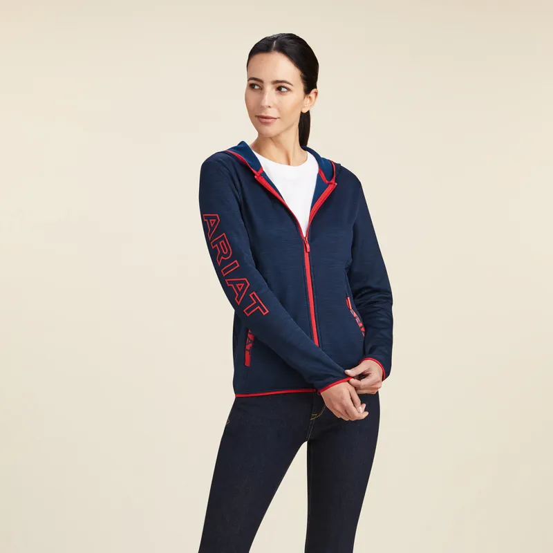 Ariat Women's Byron Full Zip Hoodie - Navy Team 