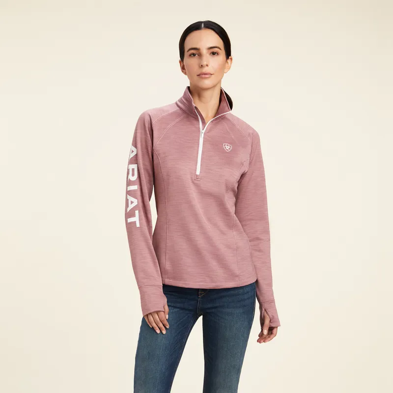 Ariat Women's Tek Team 1/2 Zip Sweatshirt - Nostalgia Rose