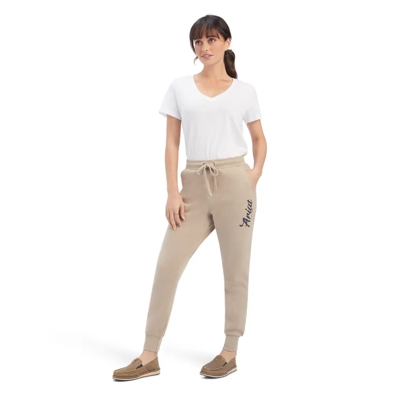 Ariat Women's Real Jogger Sweatpants - Dark Oatmeal Heather 