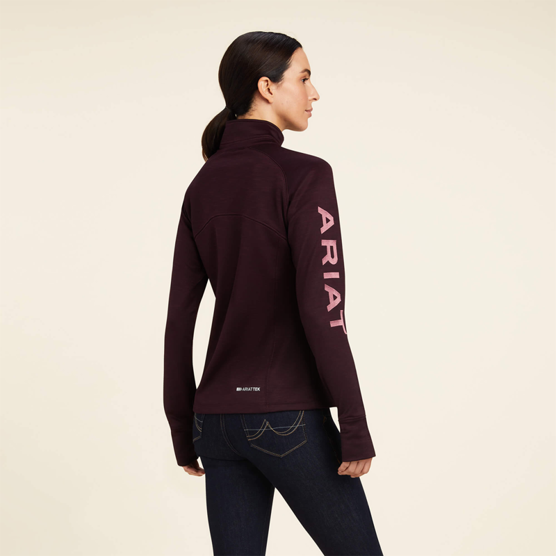 Ariat Women's Tek Team 1/2 Zip Sweatshirt - Mulberry-1