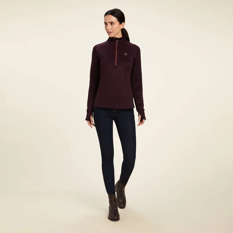 Ariat Women's Tek Team 1/2 Zip Sweatshirt - Mulberry-3