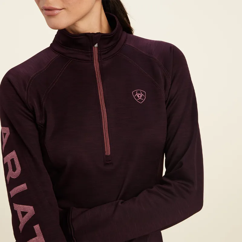 Ariat Women's Tek Team 1/2 Zip Sweatshirt - Mulberry-2