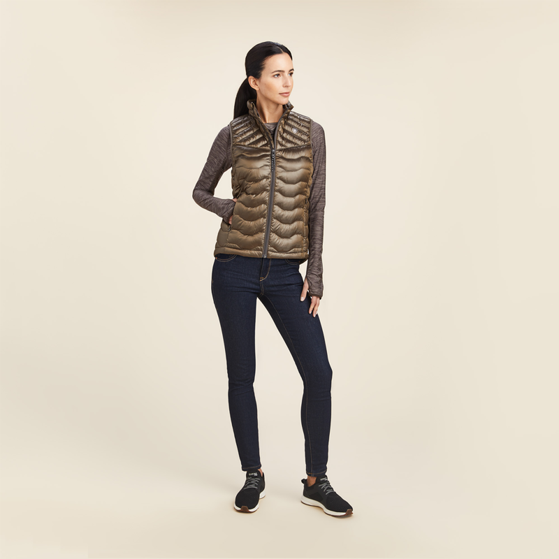 Ariat Women's Ideal Down Vest - Iridescent Banyan Bark -3