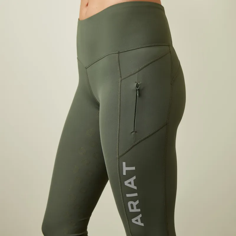 Ariat Women's EOS Full Seat Tights - Beetle/Forest Mist-4