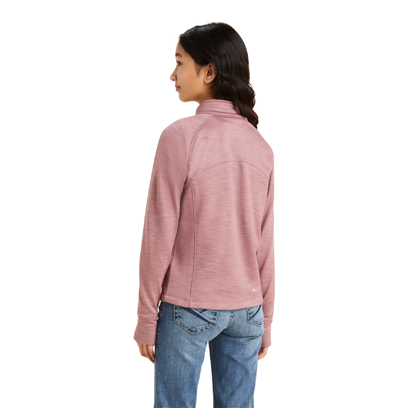 Ariat Youth Tek Team 1/2 Zip Sweatshirt - Nostalgia Rose -1