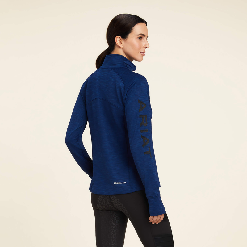 Ariat Women's Tek Team 1/2 Zip Sweatshirt - Estate Blue-1