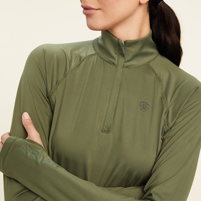 Ariat Women's Lowell 2.0 1/4 Zip Baselayer - Four Leaf Clover -2