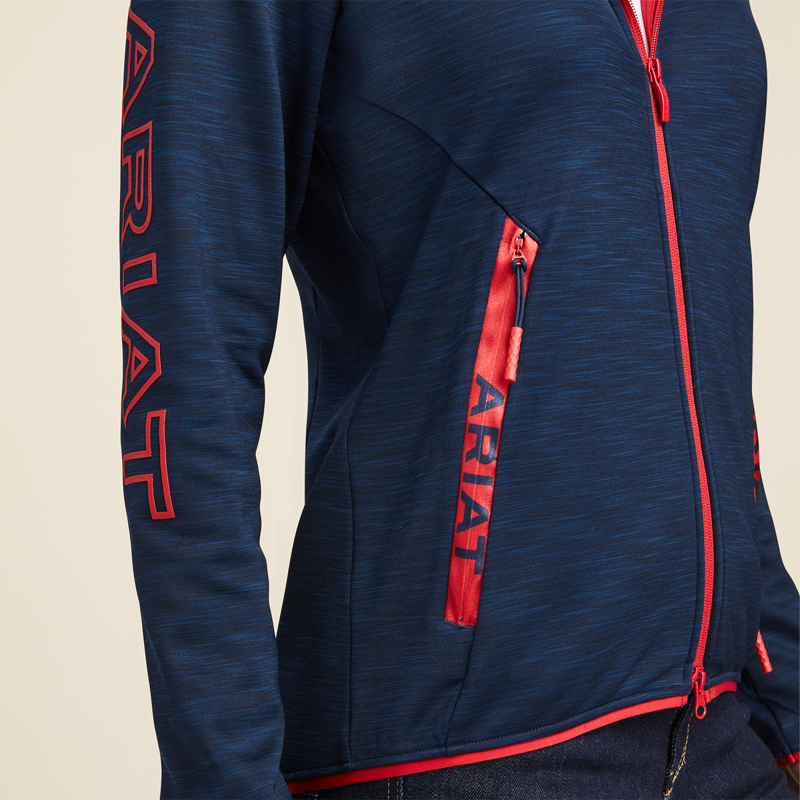 Ariat Women's Byron Full Zip Hoodie - Navy Team -2