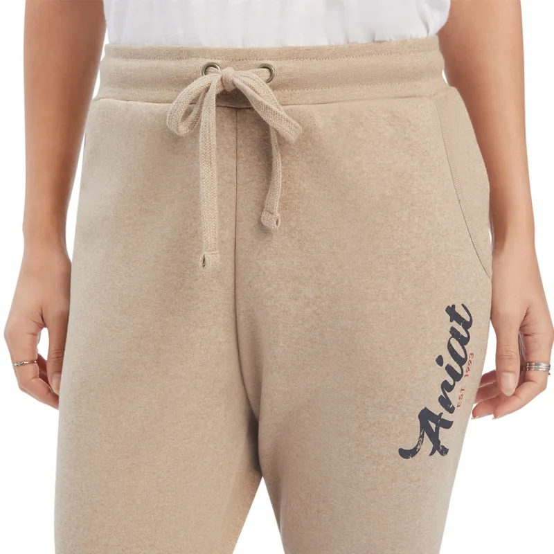 Ariat Women's Real Jogger Sweatpants - Dark Oatmeal Heather -1