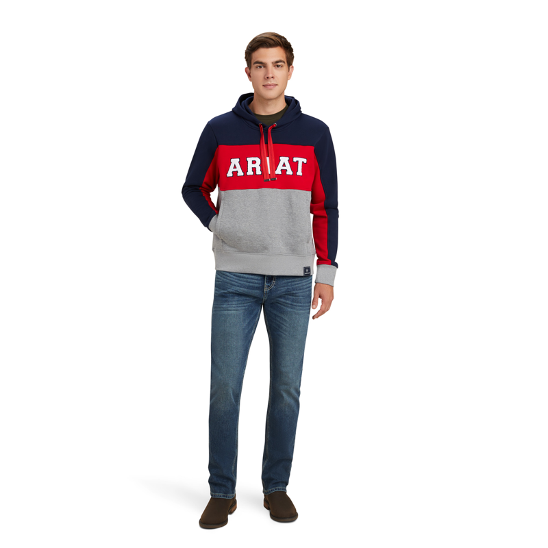 Ariat Men's Rabere Team Hoodie - Navy-3