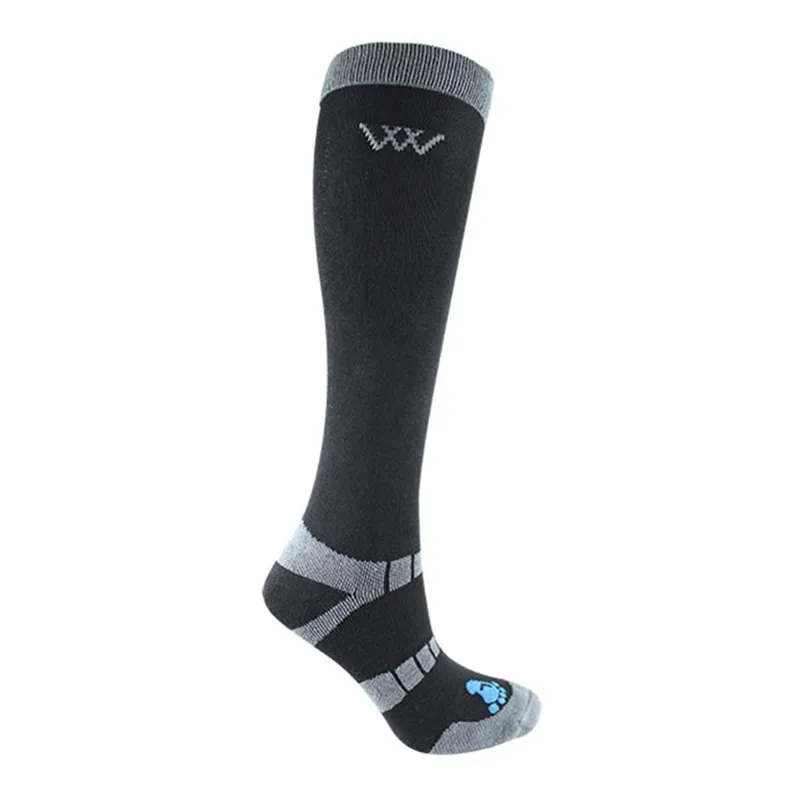Woof Wear Long Bamboo Waffle Riding Socks - Black