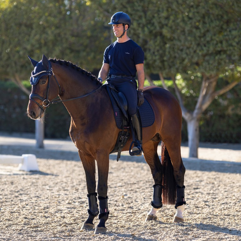 LeMieux Le Cool Grip Dressage Pad - Navy-4