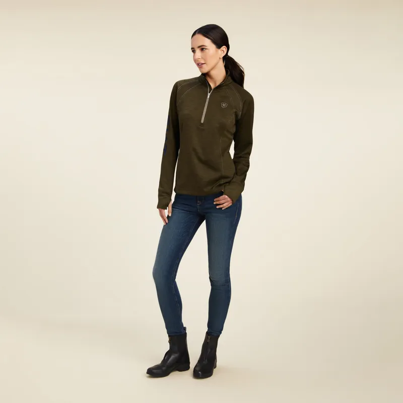 Ariat Women's Tek Team 1/2 Zip Sweatshirt - Forest Mist-3