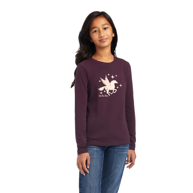 Ariat Youth Dream Long Sleeve T-Shirt - Mulberry 